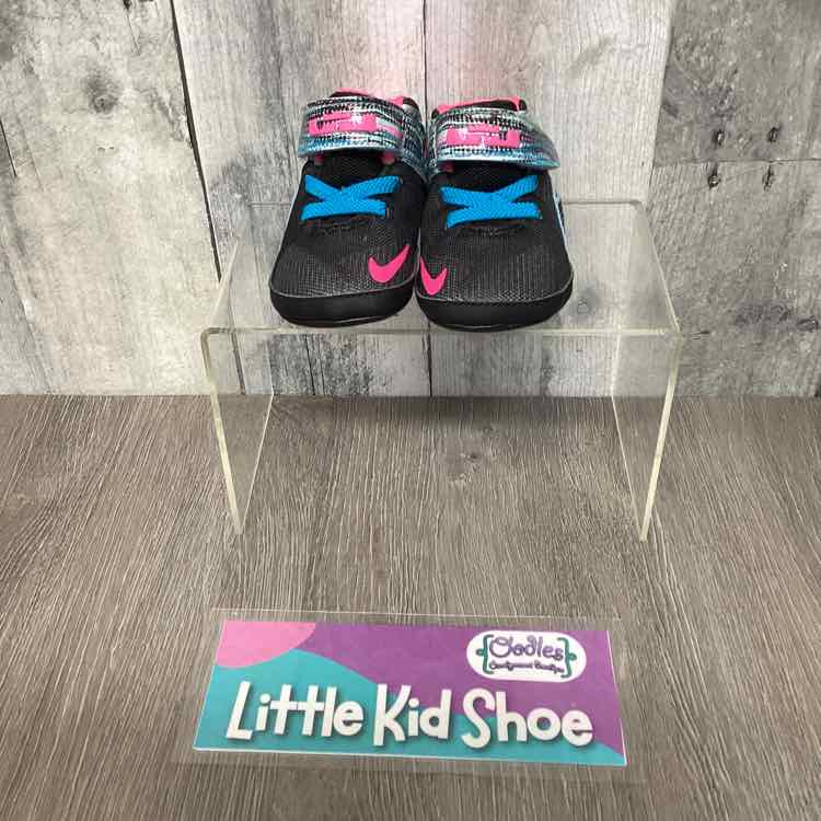 Size 3 Black/Pink Sport Brand Soft Sole Shoes