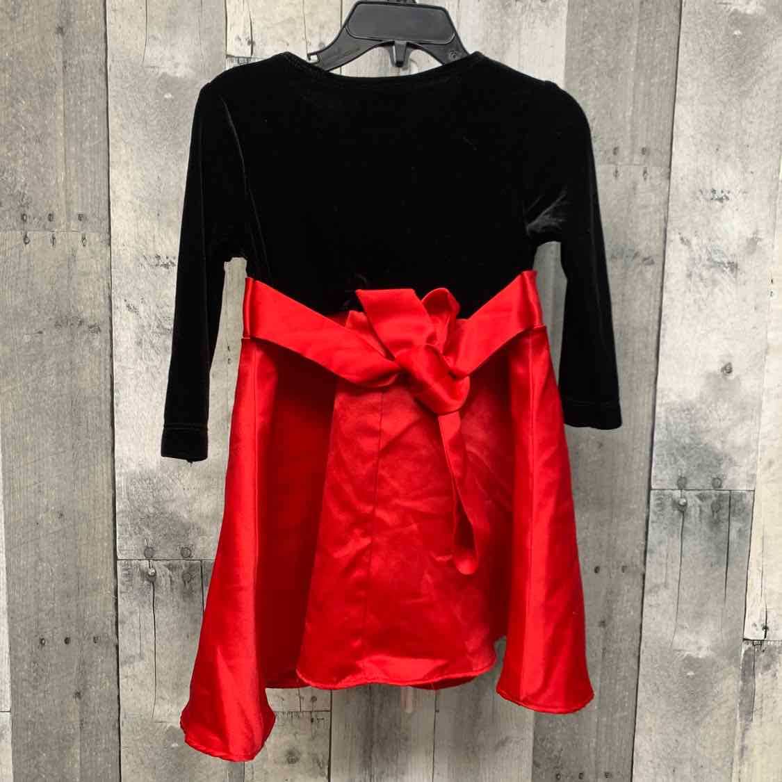 Size 2T Red/Black Rare Editions LS Dress