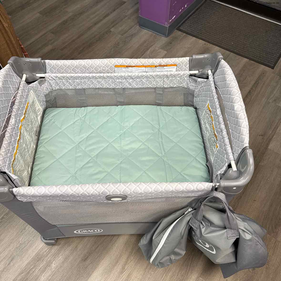Graco Gray/Teal Pack N Play - OodlesCB