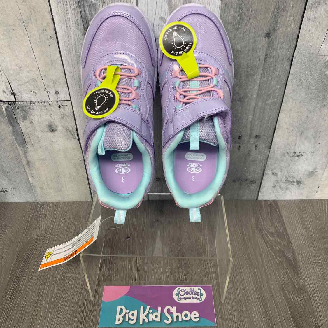 Size 3 Purple/Blue Athletic Works Sneakers