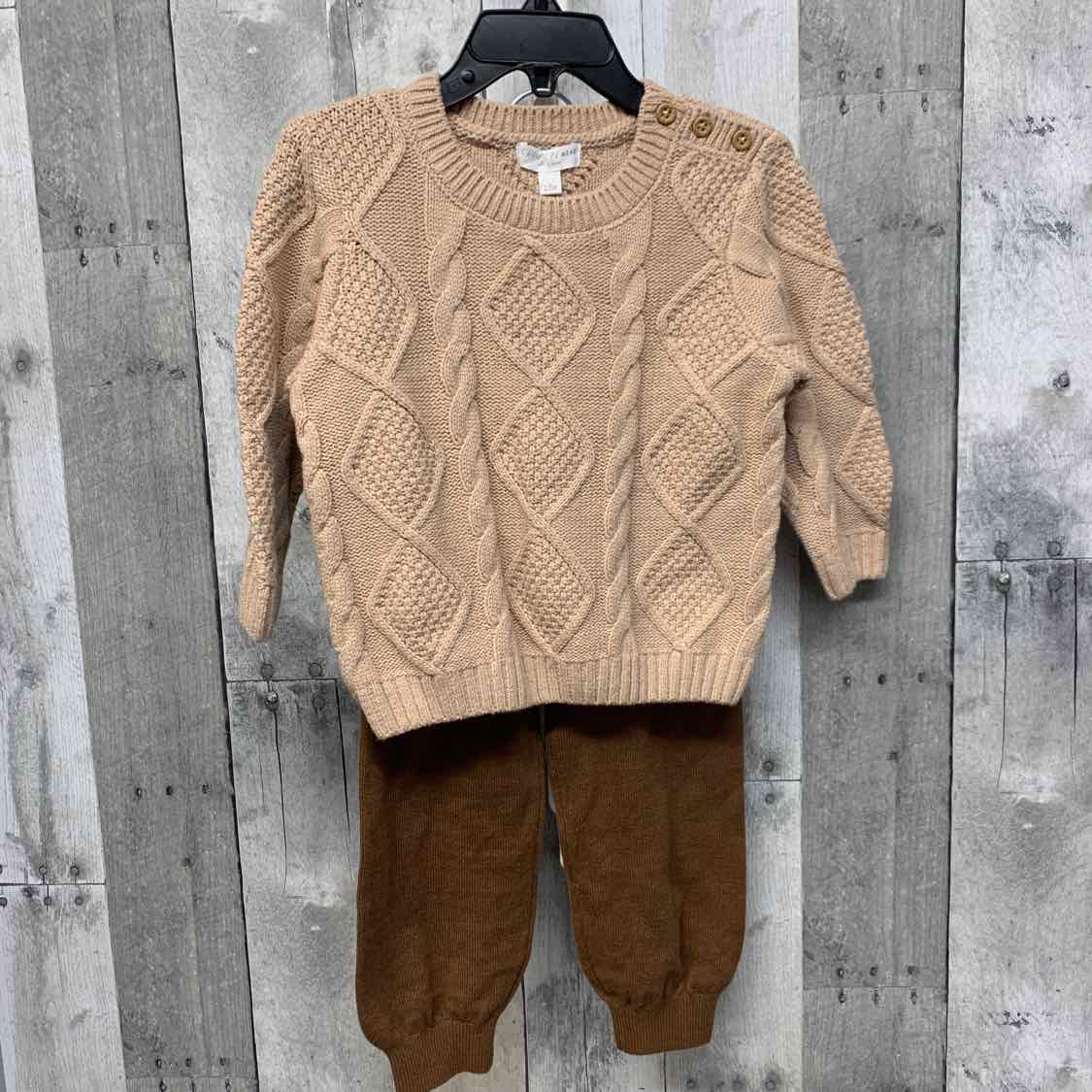Size 18 Months Tan/Brown Grayson Threads Shirt/Pants