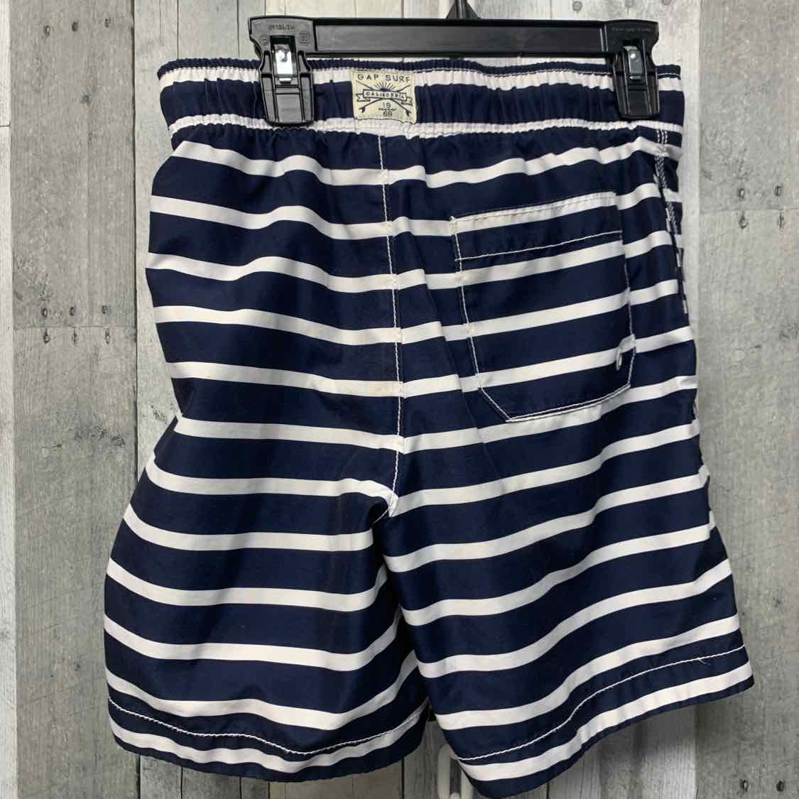 Size 10 Navy Striped Gap Swim Trunks