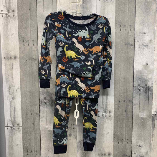 Size 3T Navy Print Little Sleepies 2pc PJs