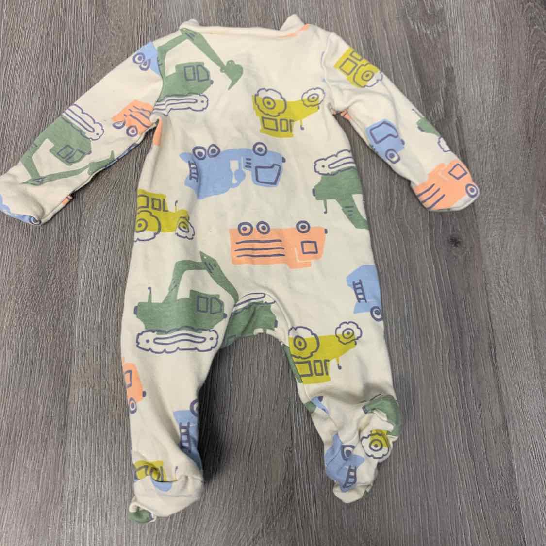Size Preemie Ivory Graphic Carter's Footy PJs