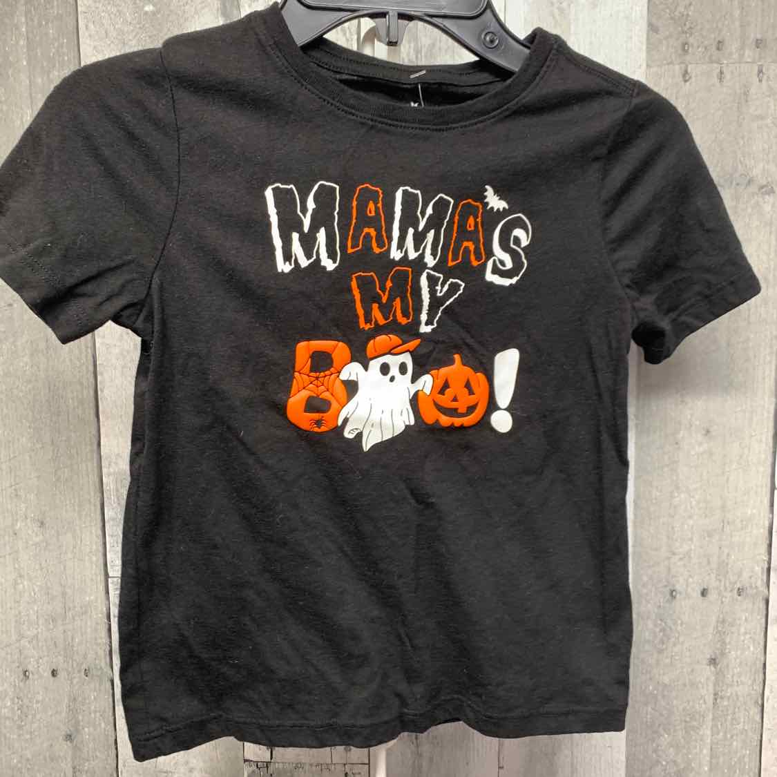 Size 5T Black Graphic Holiday Brands T Shirt