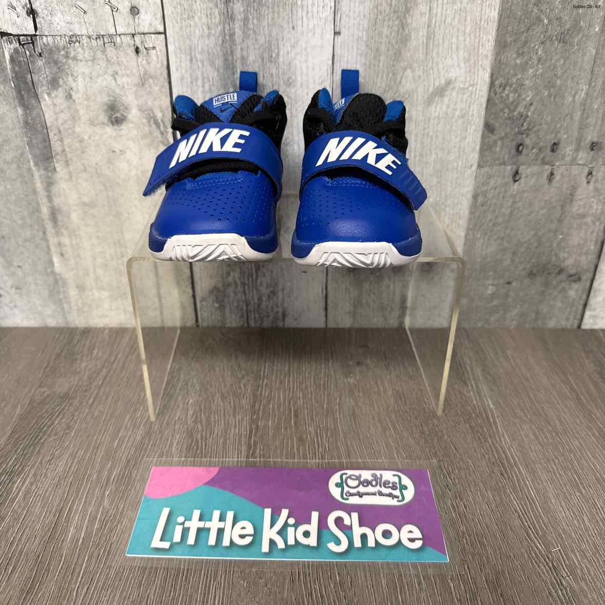 Size 4 Blue/Black Sport Brand Sneakers