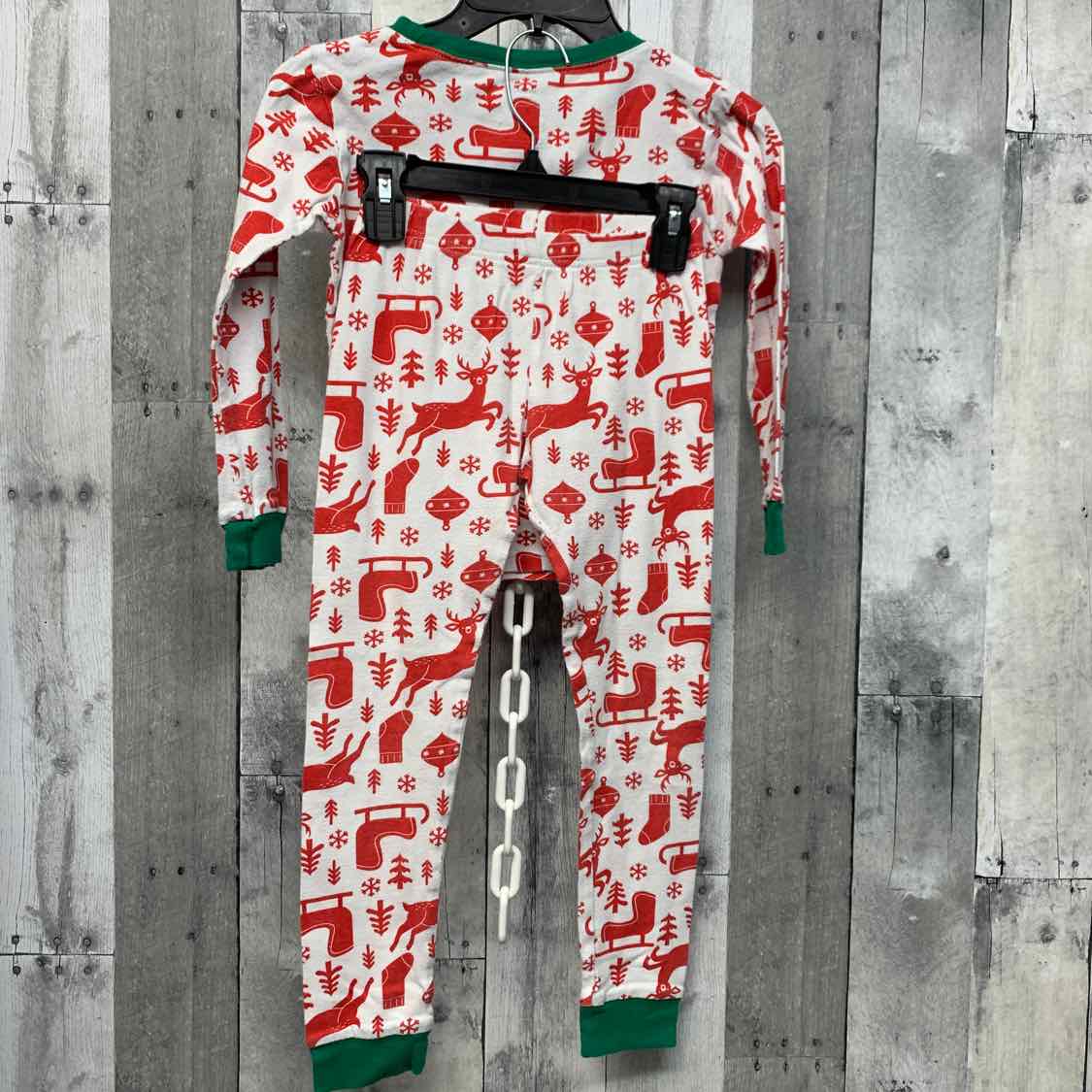 Size 7 White Print Carter's 2pc PJs