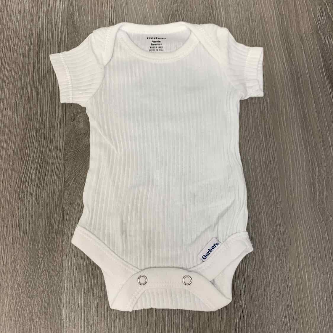 Size Preemie White Gerber Bodysuit