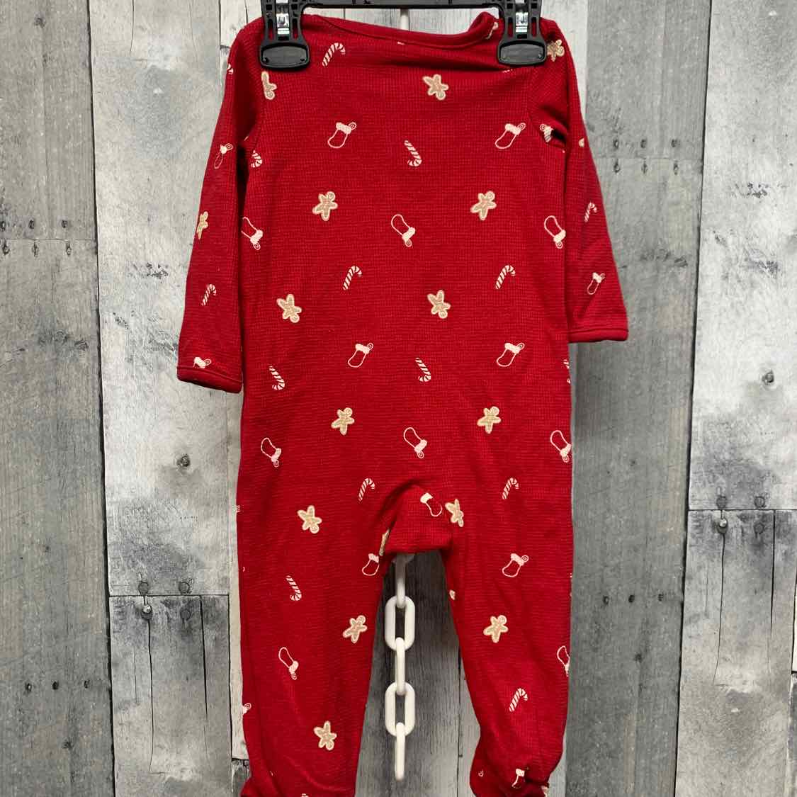 Size 9 Months Red/White Just One You Footy PJs