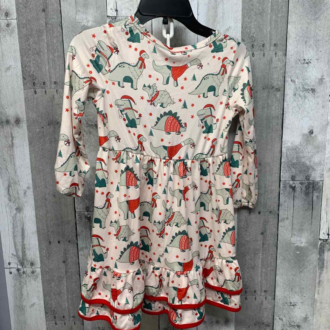 Size 5 Ivory/Green B Brand LS Dress