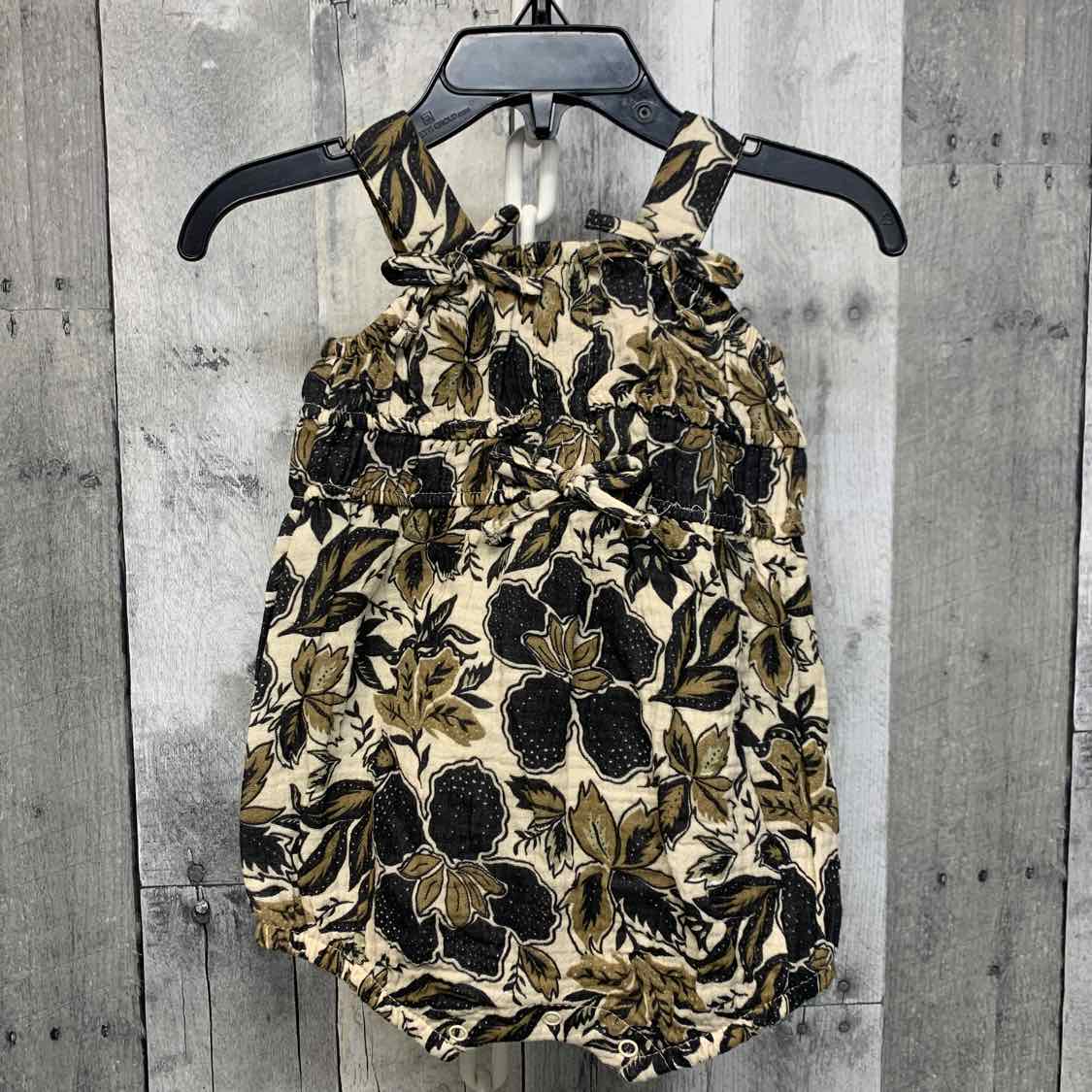 Size 3-6 Months Tan/Black Jessica Simpson Romper - OodlesCB