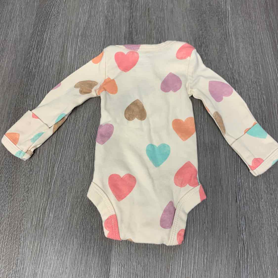 Size Preemie Tan/Pink Carter's Bodysuit
