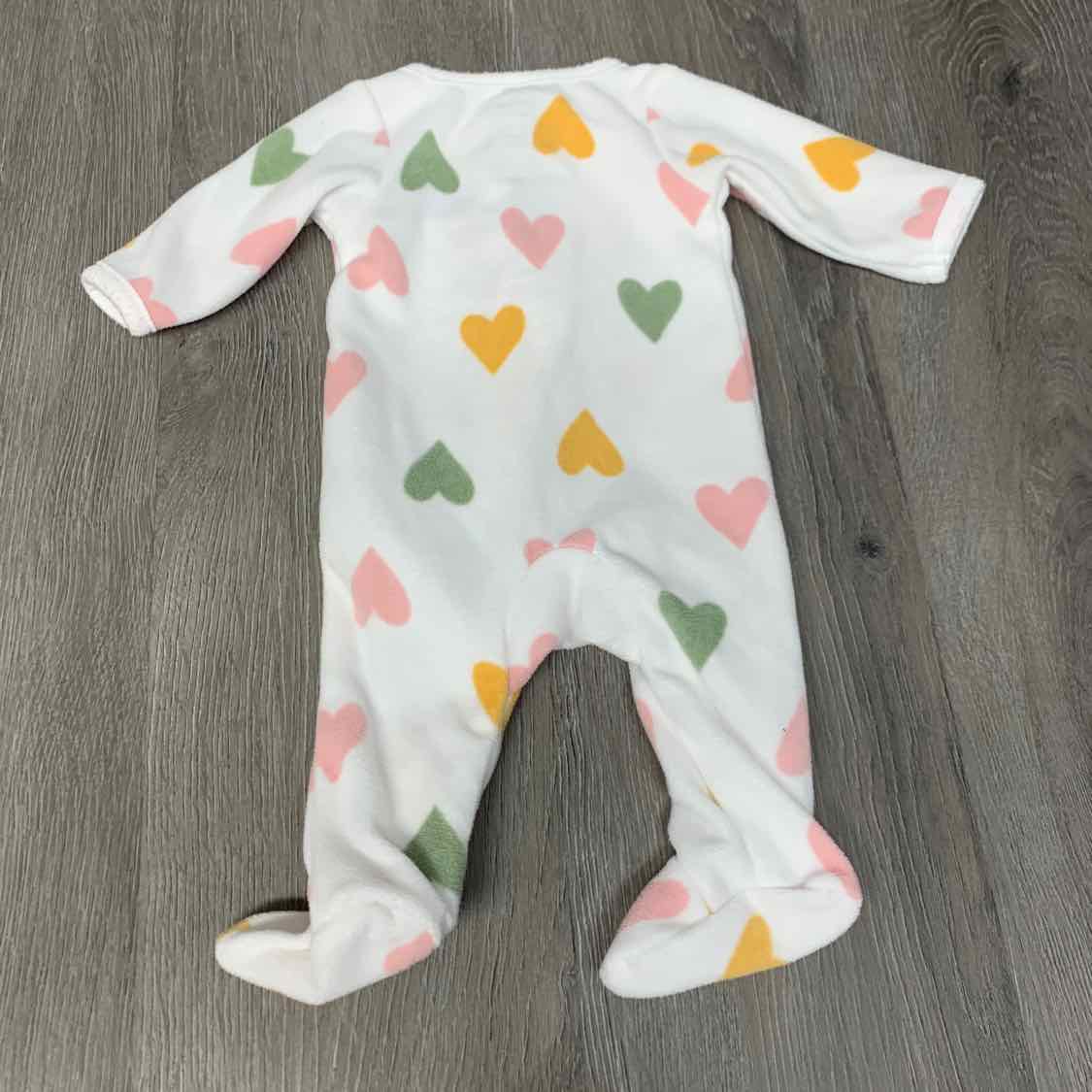Size Preemie White Print Child of Mine Footy PJs
