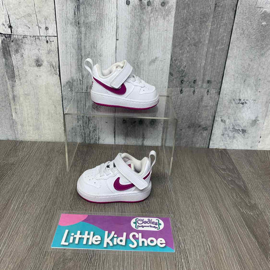 Size 2 White/Pink Sport Brand Sneakers