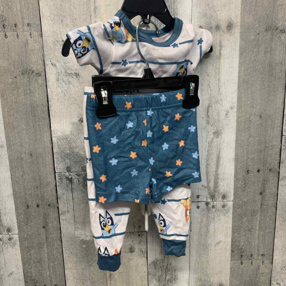 Size 12 Months White/Blue Disney 2pc PJs