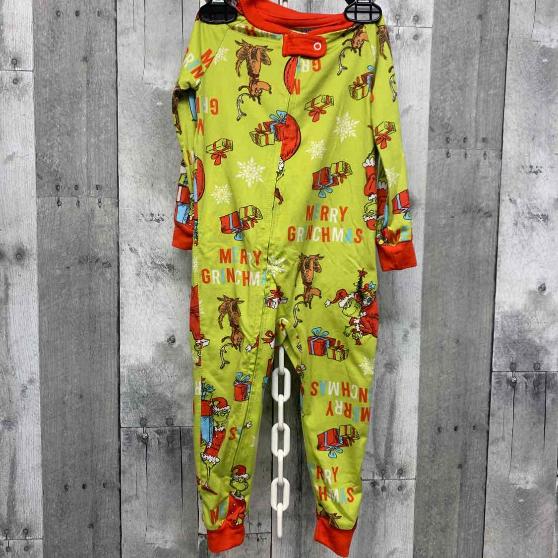 Size 18 Months Green/Red Holiday Brands Footy PJs