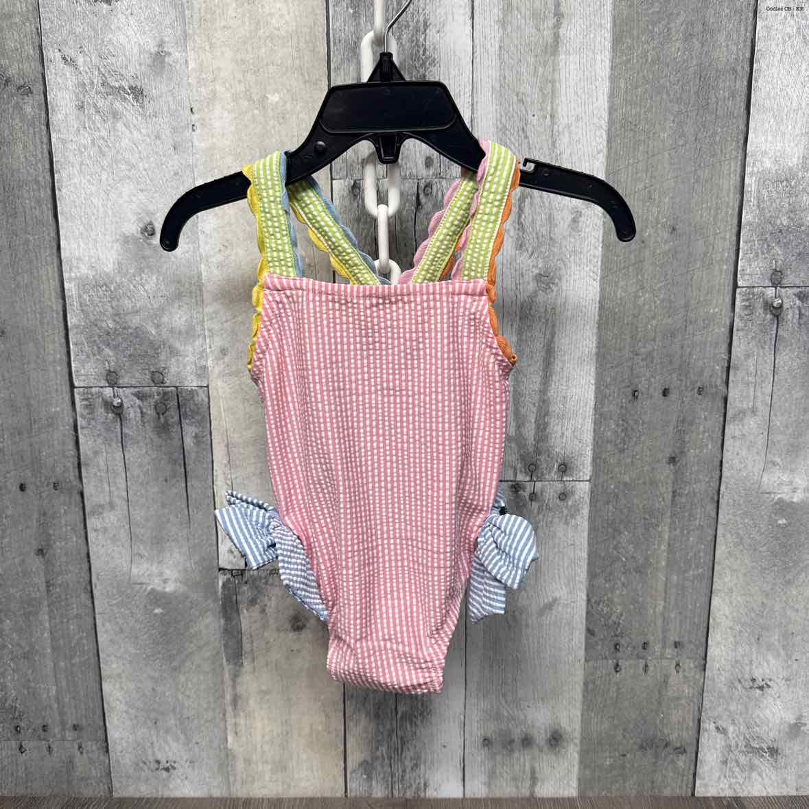 Size 12-18 Months Pink/White Mud Pie Swim Suit - 1pc