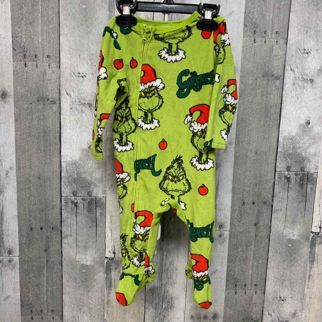 Size 6-9 Months Green Print Dr Seuss Footy PJs