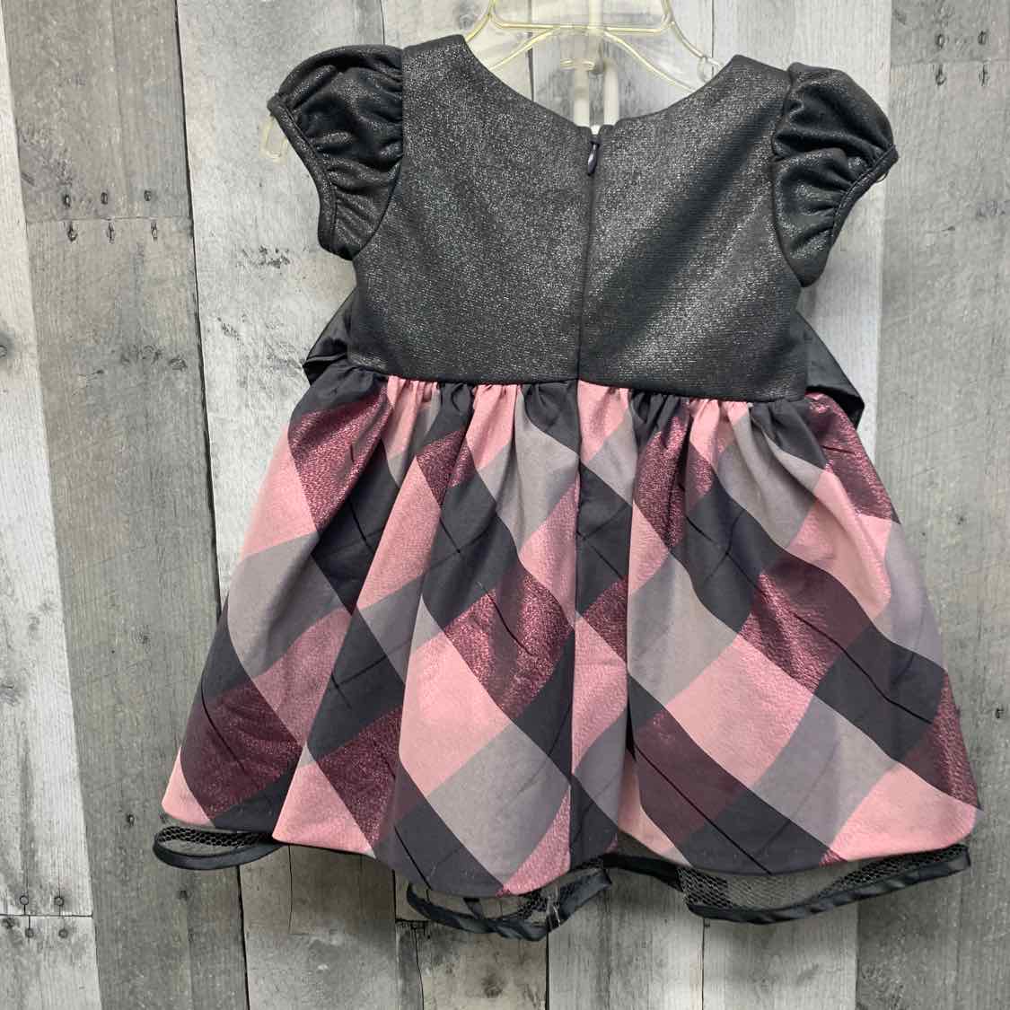 Size 12 Months Gray/Pink Bonnie Jean/Baby Dress