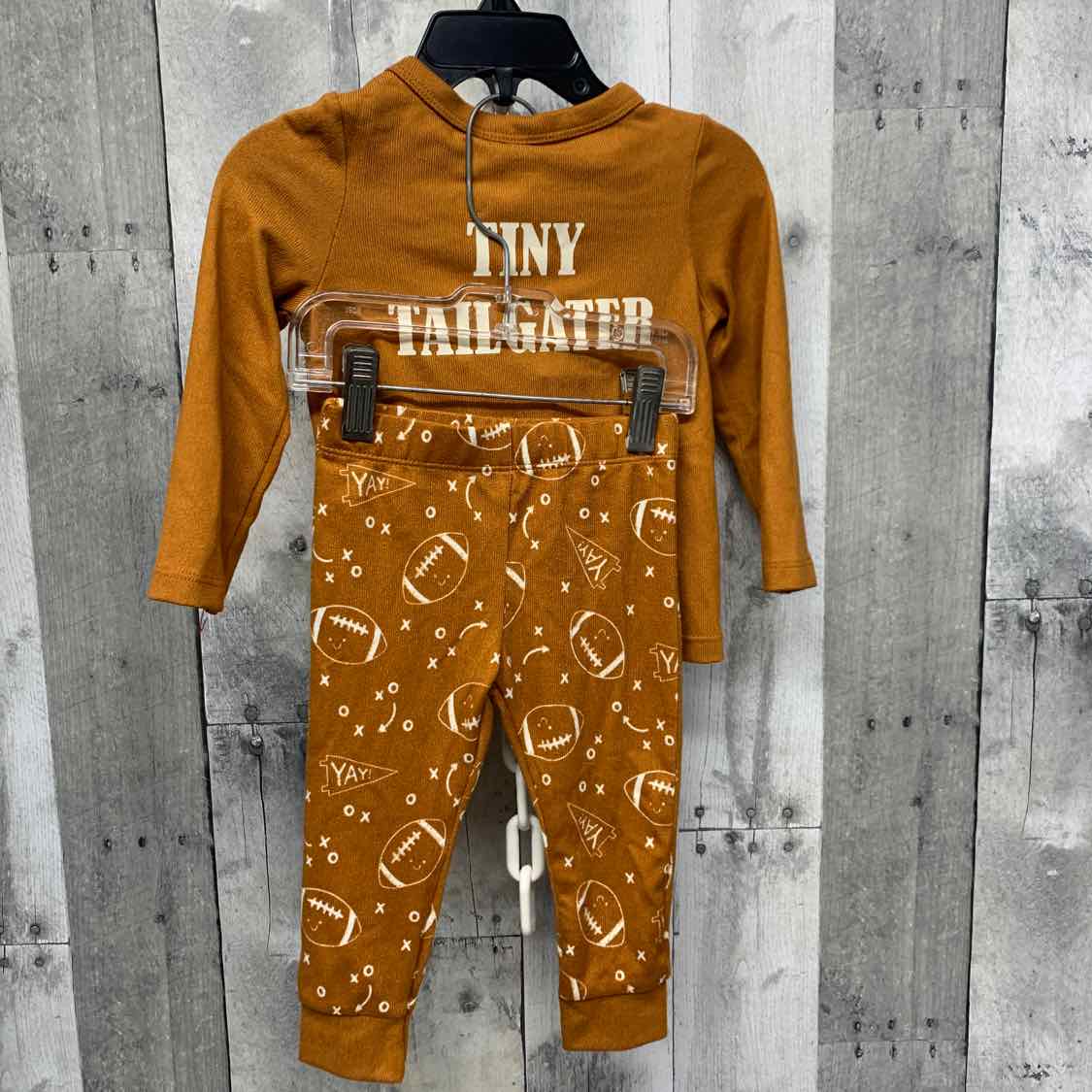 Size 12 Months Brown Graphic Cat & Jack 2pc PJs