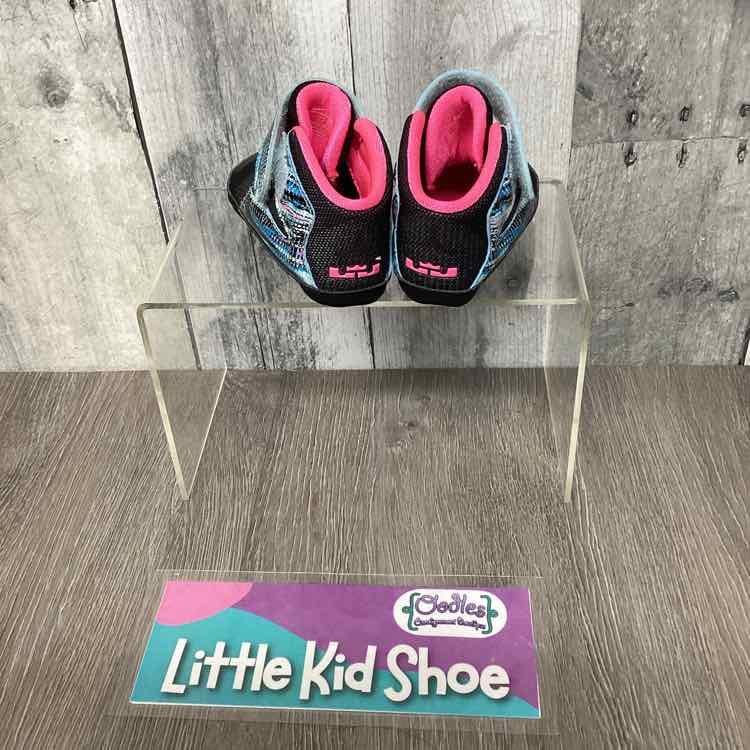 Size 3 Black/Pink Sport Brand Soft Sole Shoes