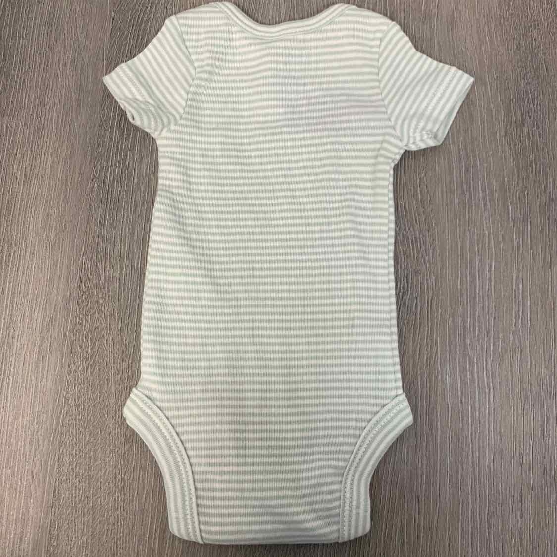 Size Preemie Green Striped Simple Joys Bodysuit