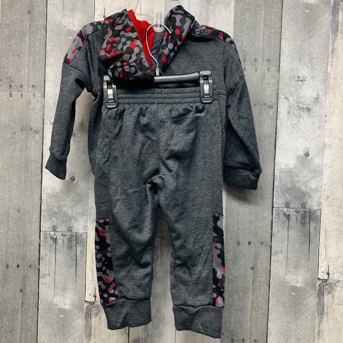 Size 24 Months Red/Gray Athletic Works Jacket/Pants