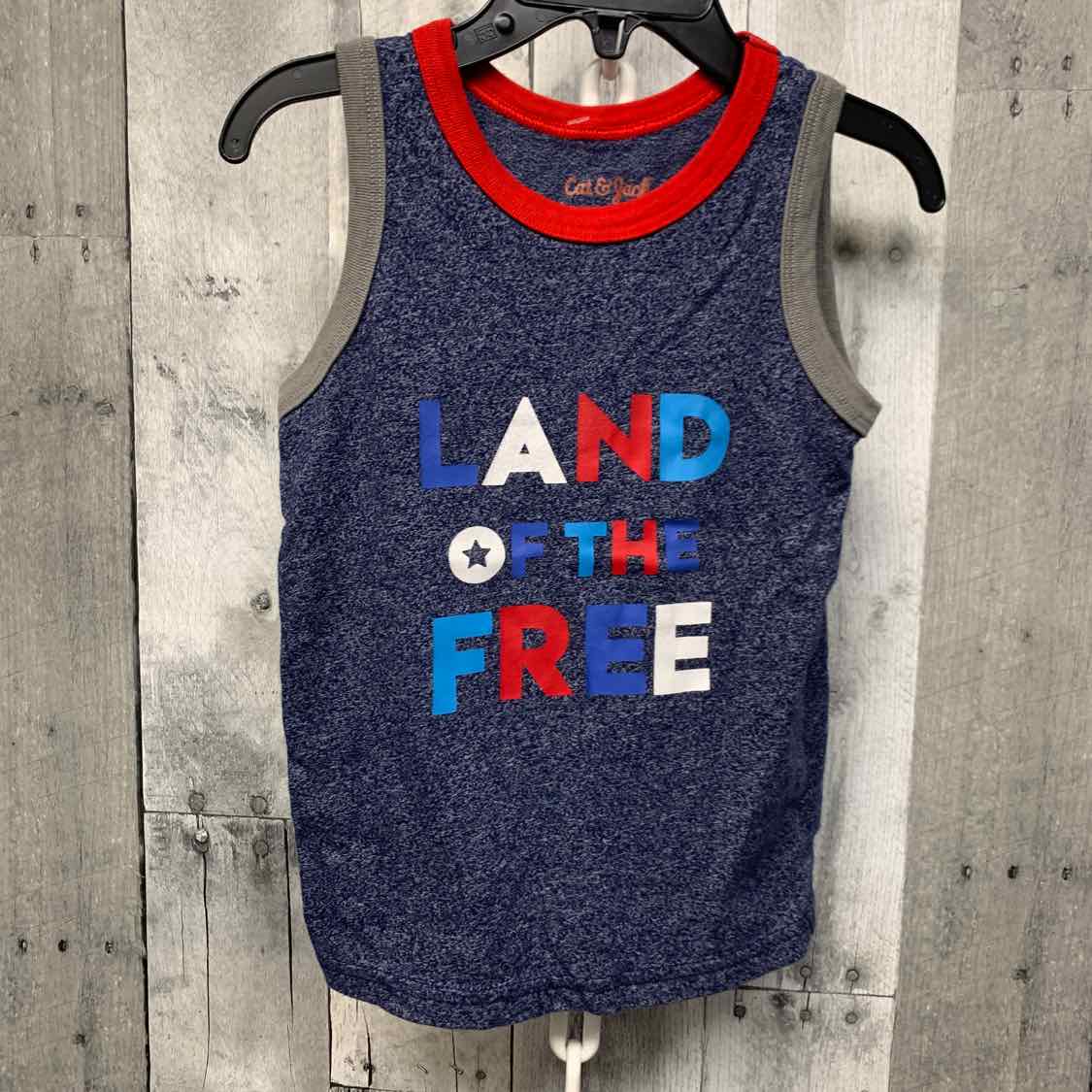 Size 3T Navy/Red Cat & Jack Tank Top