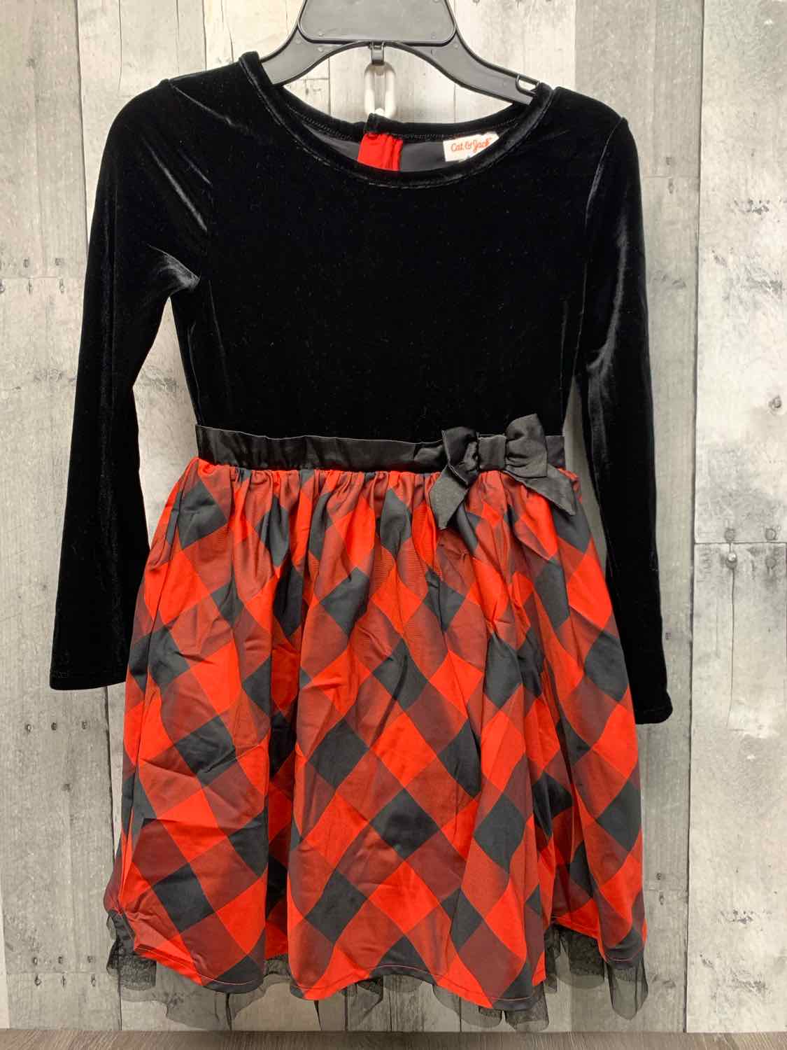 Size 6 Red Plaid Cat & Jack LS Dress