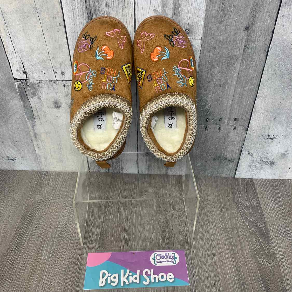 Size 13 Brown Graphic GiGi Slip On Shoes