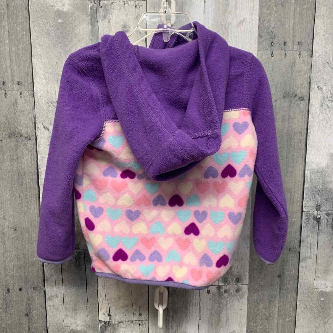 Size 2T Purple/Ivory Lands' End Light Jacket
