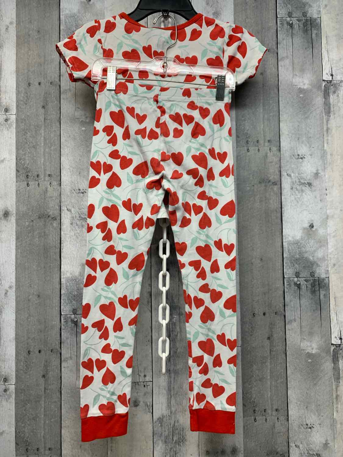 Size 7 White/Red Carter's 2pc PJs