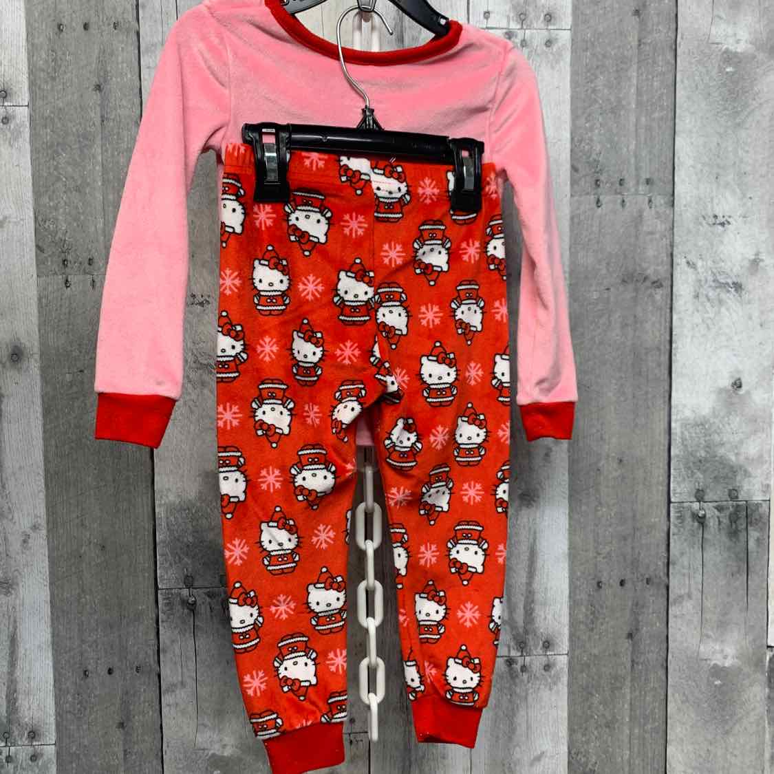 Size 3T Red/Pink Hello Kitty 2pc PJs