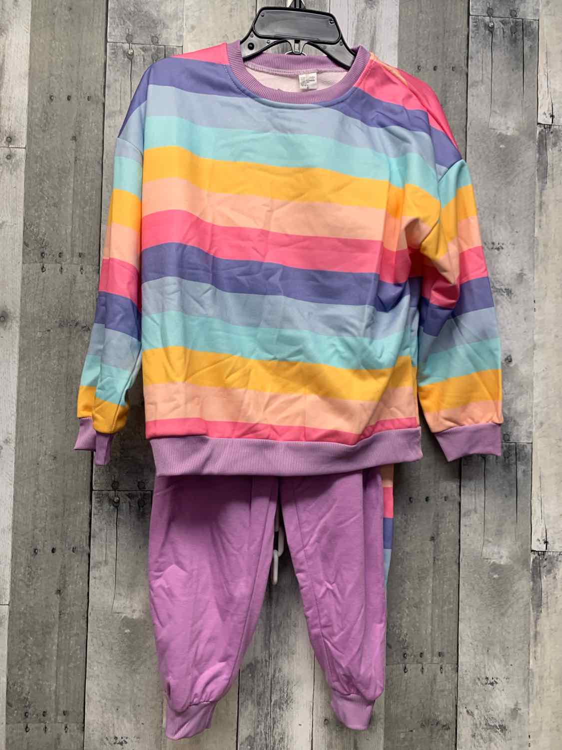 Size 5 Purple Striped Boutique Brand Sweats - 2pc