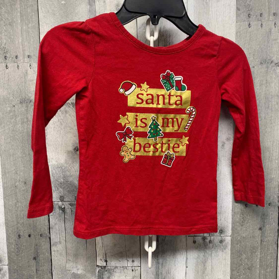 Size 4T Red Graphic Holiday Brands Long Sleeve Shirt