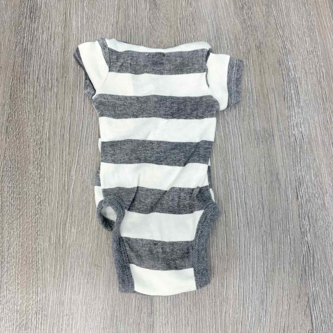 Size Preemie Gray Striped Gerber Bodysuit - OodlesCB