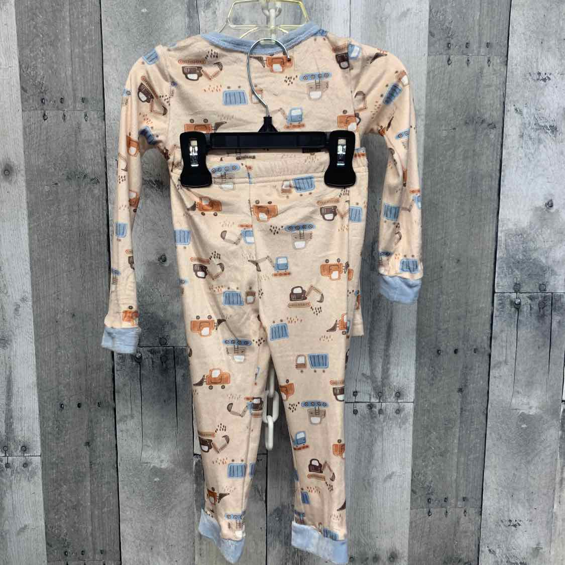 Size 2T Tan/Blue Rugged Bear 2pc PJs
