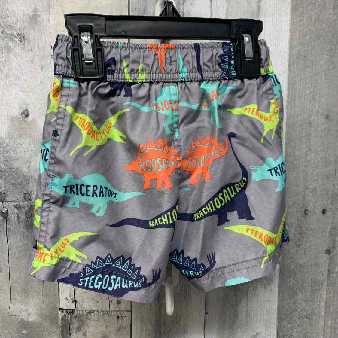 Size 2T Gray Print Cat & Jack Swim Trunks