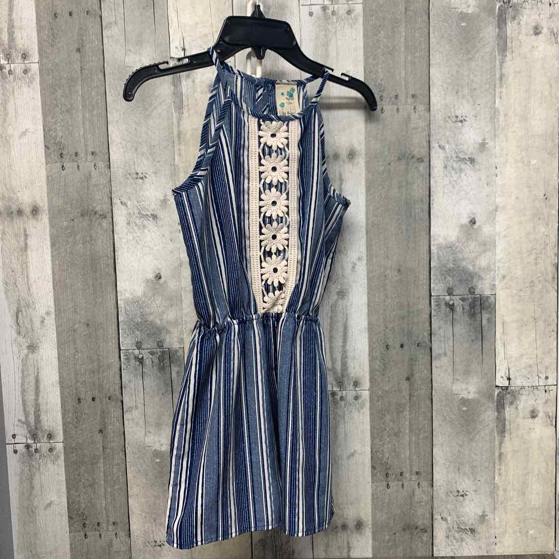Size 10 Navy Striped Lily Bleu Romper