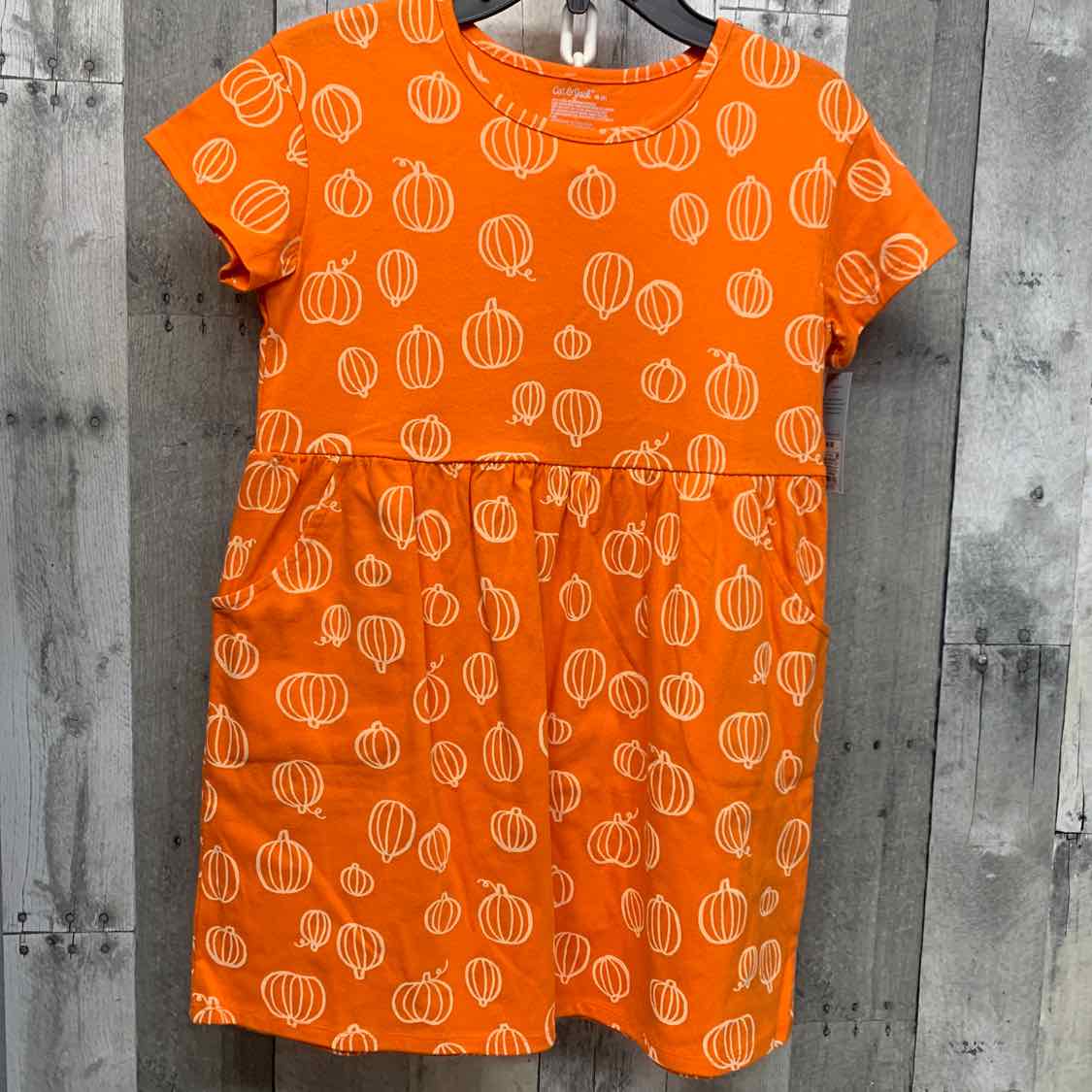 Size 8 Orange Print Cat & Jack Dress - Knit