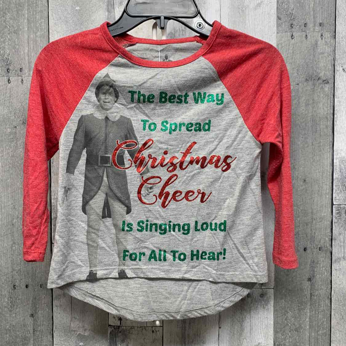 Size 4/5 Gray/Red Holiday Brands Long Sleeve Shirt