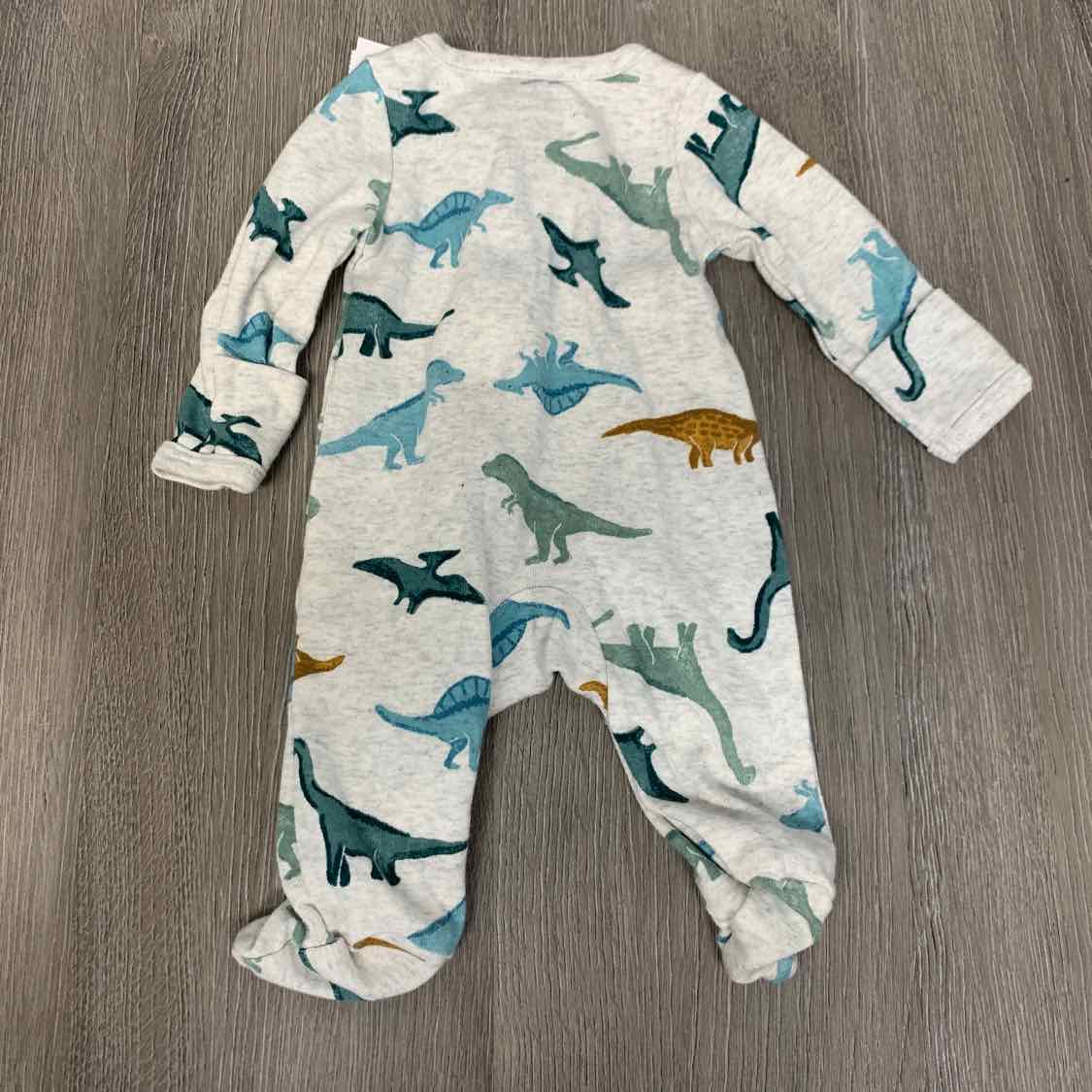 Size Preemie Gray Print Child of Mine Footy PJs