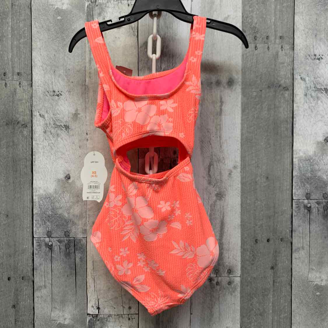Size 4/5 Orange Print Wonder Nation Swim Suit - 1pc - OodlesCB