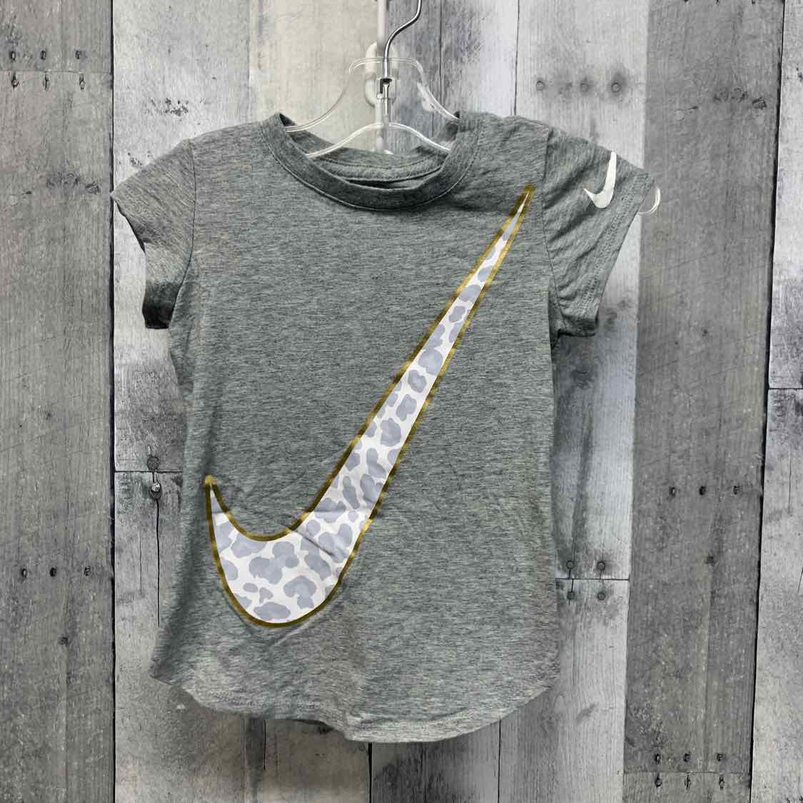 Size 4 Gray Graphic Sport Brand T Shirt