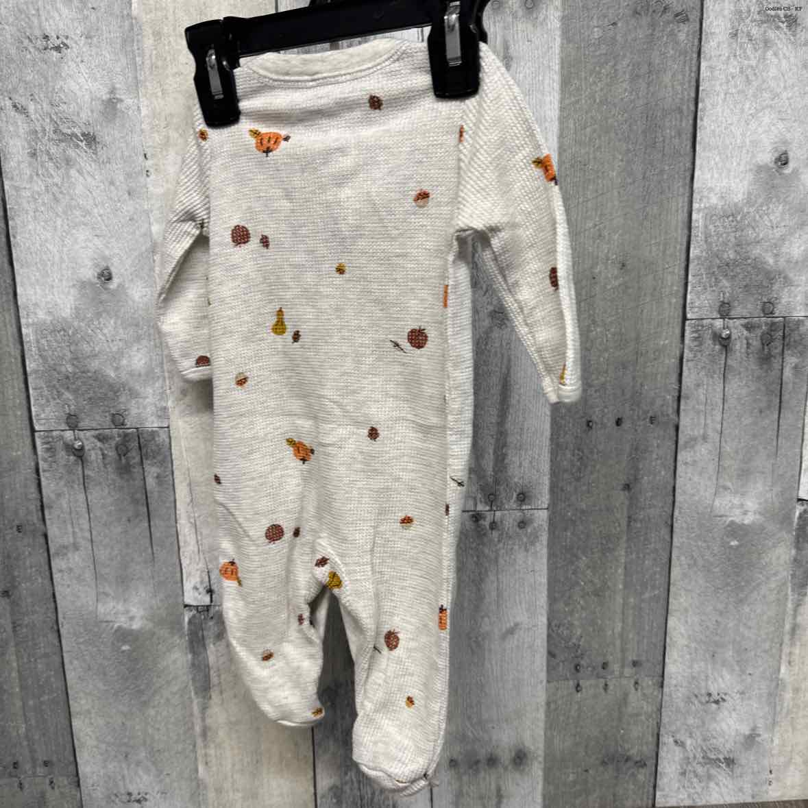 Size 3 Months Gray Print Carter's Footy PJs