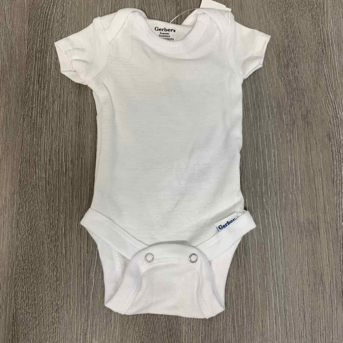 Size Preemie White Gerber Bodysuit