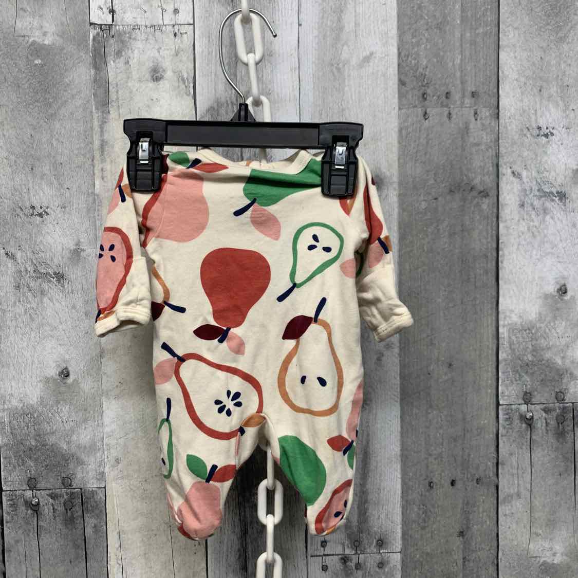 Size Preemie White/Pink Wonder Nation Footy PJs