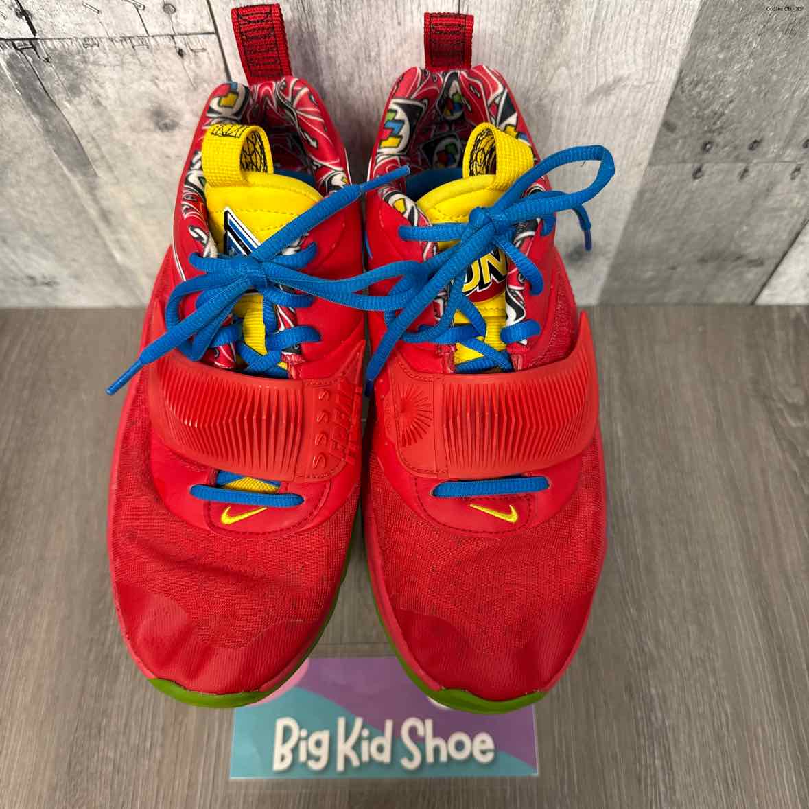 Size 5 Red/Blue Sport Brand Sneakers