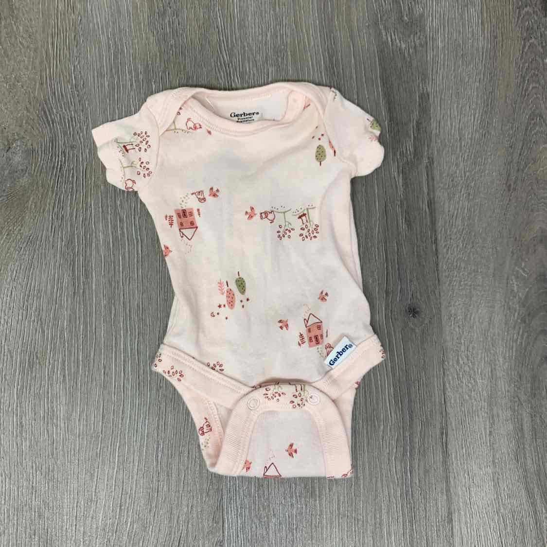 Size Preemie Pink Gerber Bodysuit