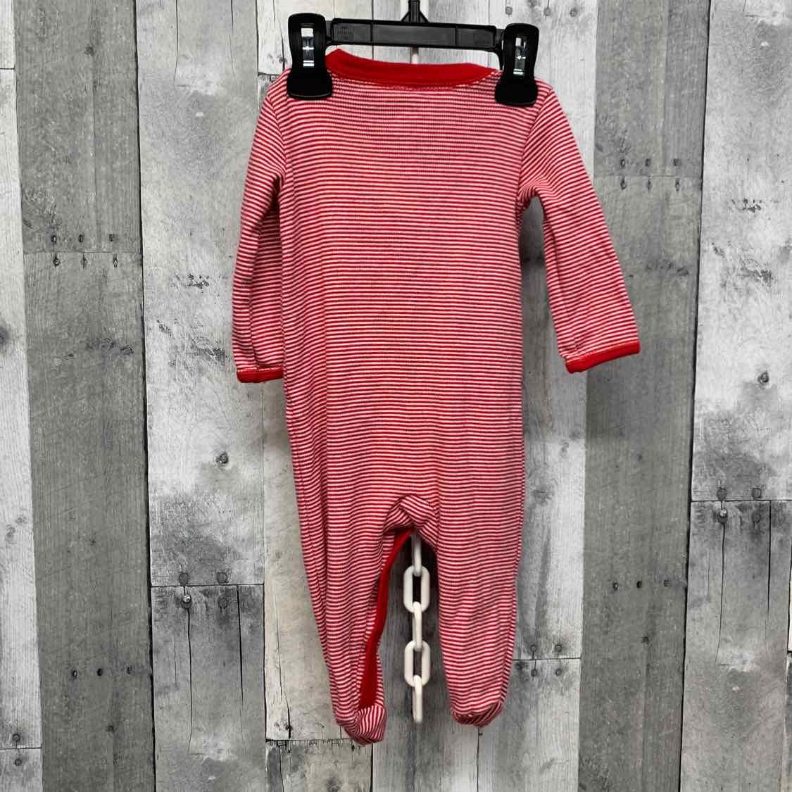 Size 6 Months Red Striped Carter's Footy PJs